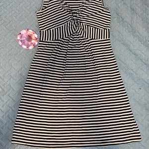 Style & Co. Blue and White Stripped Short Dress